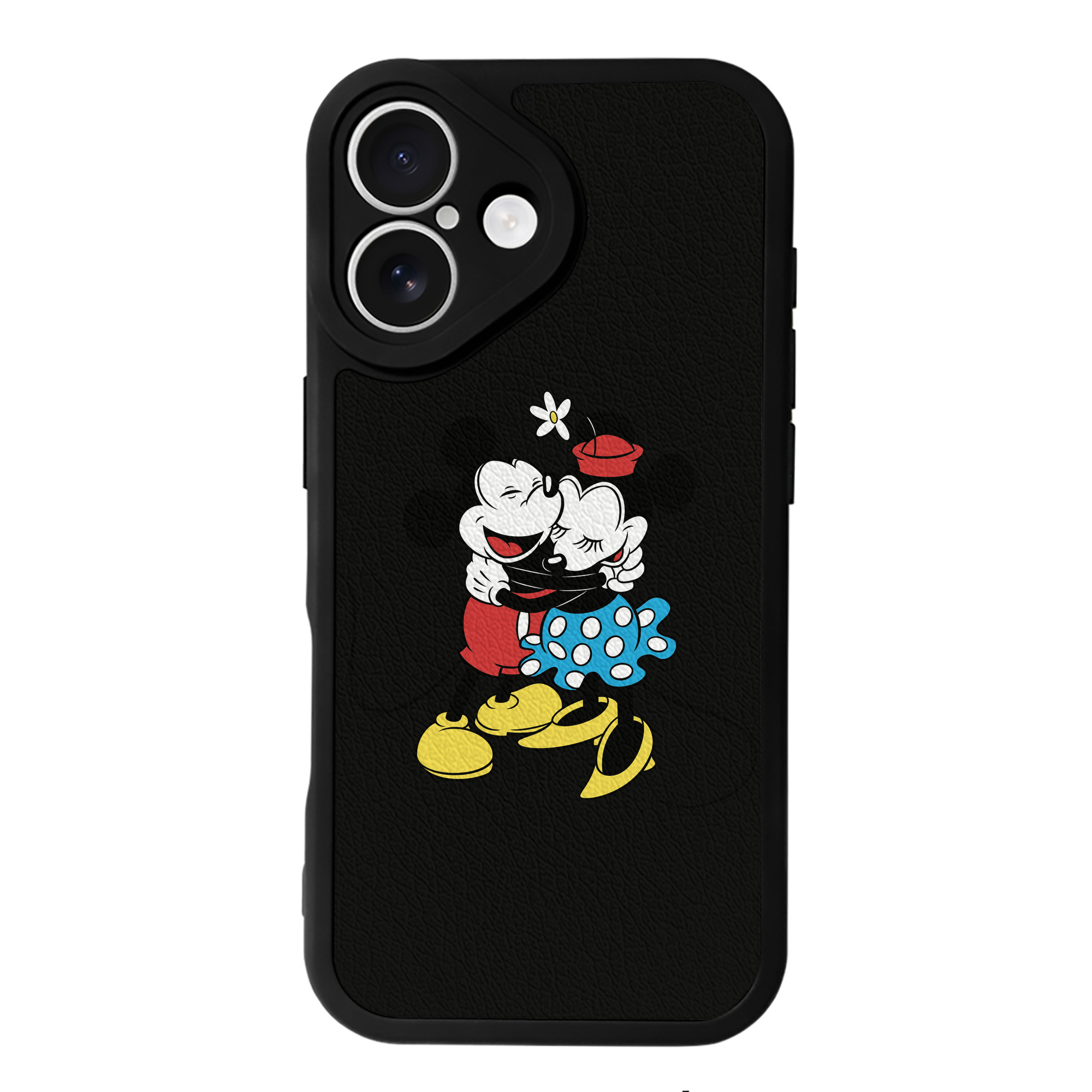 （画像用） ミッキーマウス Mickey Mouse 【iPhone 16シリーズ対応】シリコンスマホケース（レザー調） 材質：シリコン